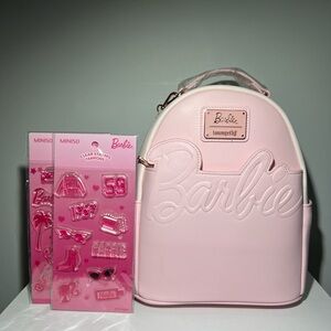 NWT Loungefly Barbie Convertible Mini Backpack
+ MINISO Barbie Bubble Stickers